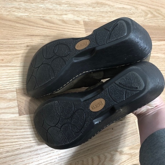 Born Brown Leather Clog Shoes Sz 8 Non Marking Women’s - Picture 6 of 7